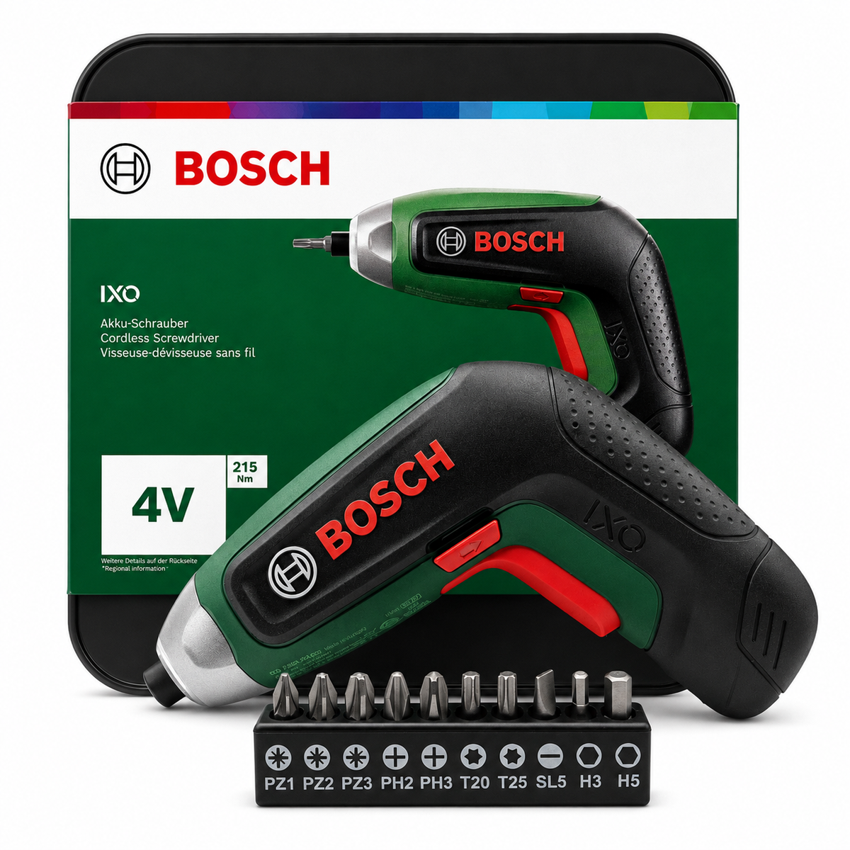 Bosch IXO 8 Akku-Schrauber Basic – 4V, mit 10 Bits und Box