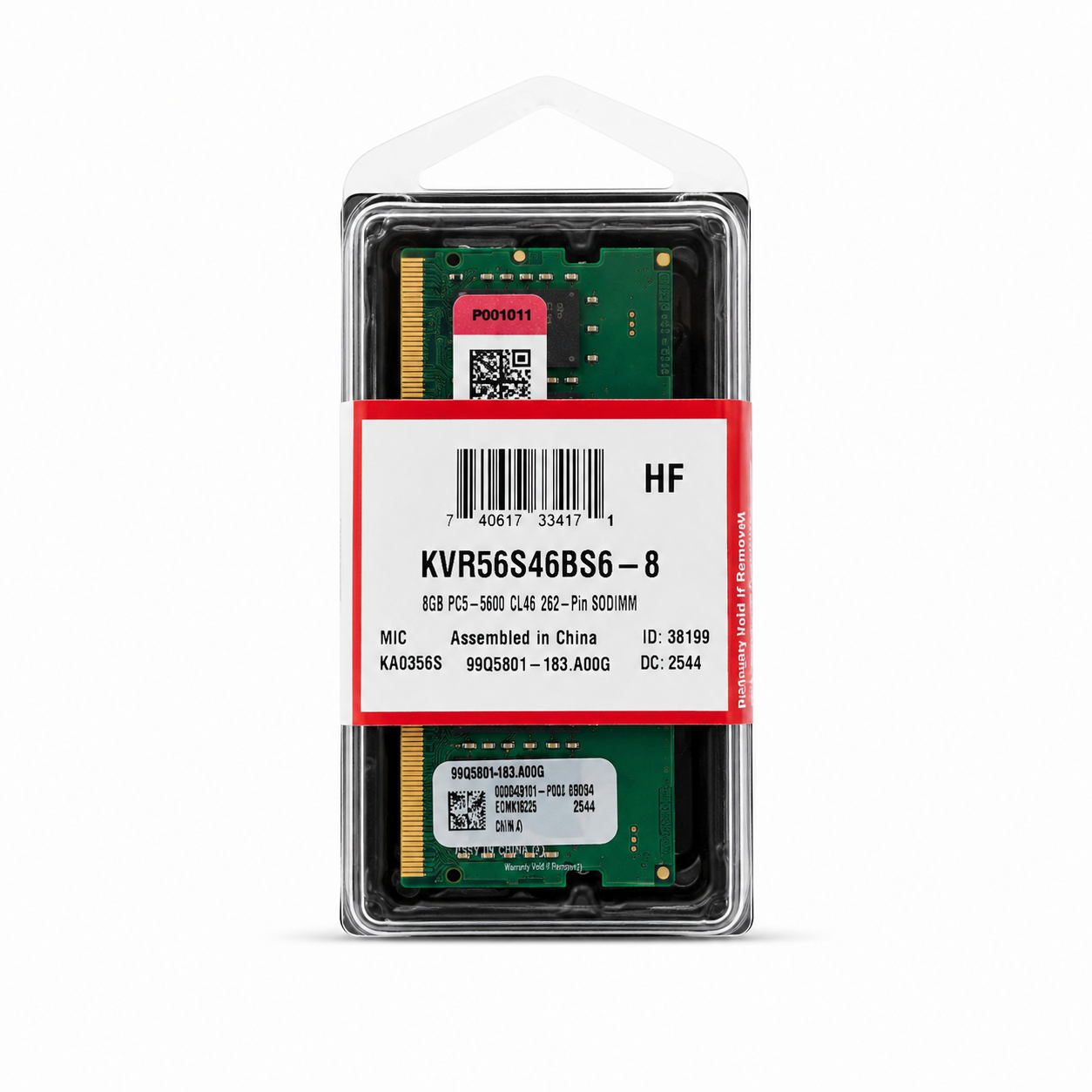 Kingston ValueRAM 8GB DDR5-5600 SODIMM Arbeitsspeicher (KVR56S46BS6-8)
