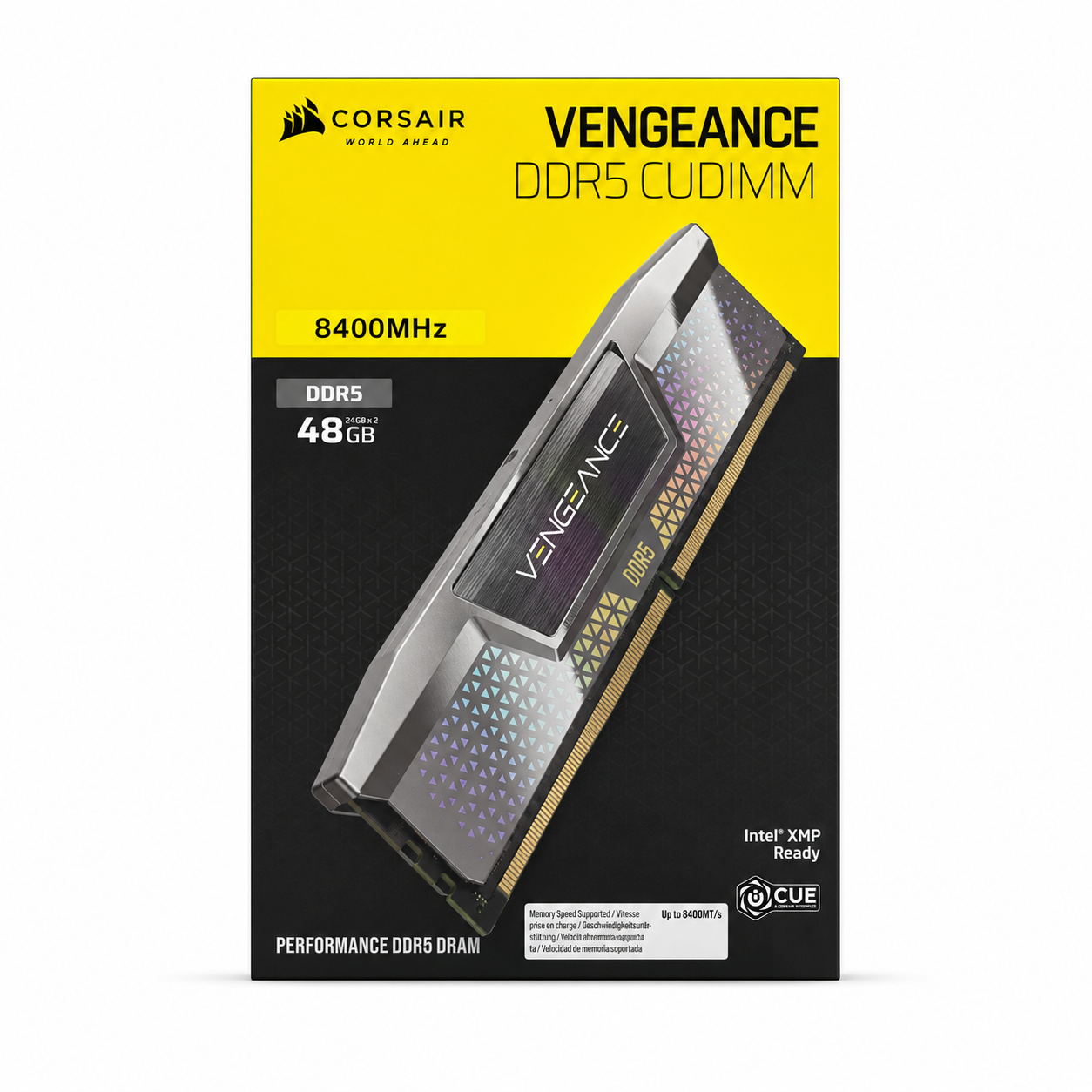 Corsair Vengeance DDR5 CUDIMM 48GB (2×24GB) 8400MHz CL40 – Silber
