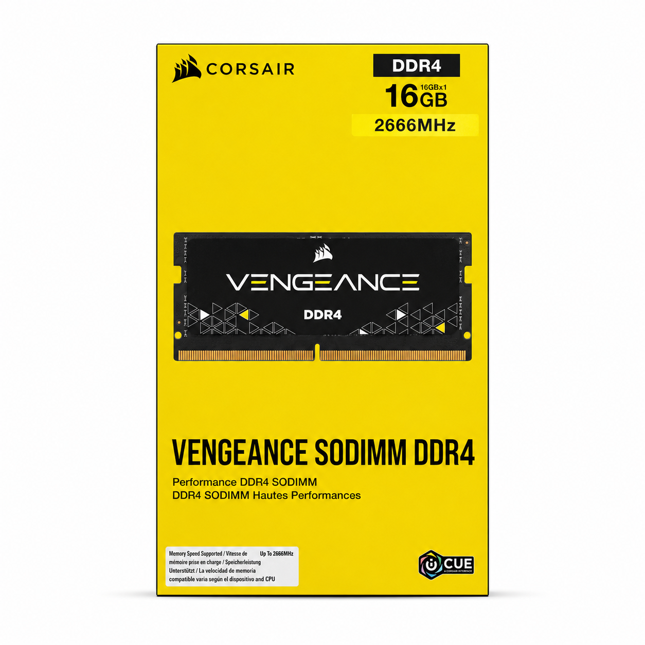 Corsair Vengeance SODIMM DDR4 16GB 2666MHz Arbeitsspeicher (CL18, 1x16GB)