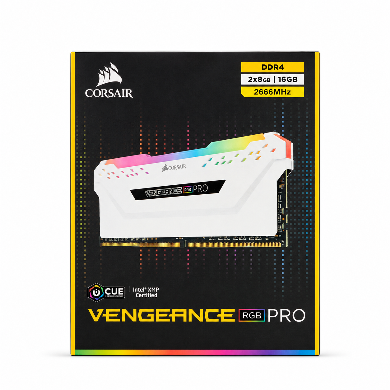 Corsair Vengeance RGB PRO 16 GB (2x8 GB) DDR4-2666 Arbeitsspeicher – Weiß