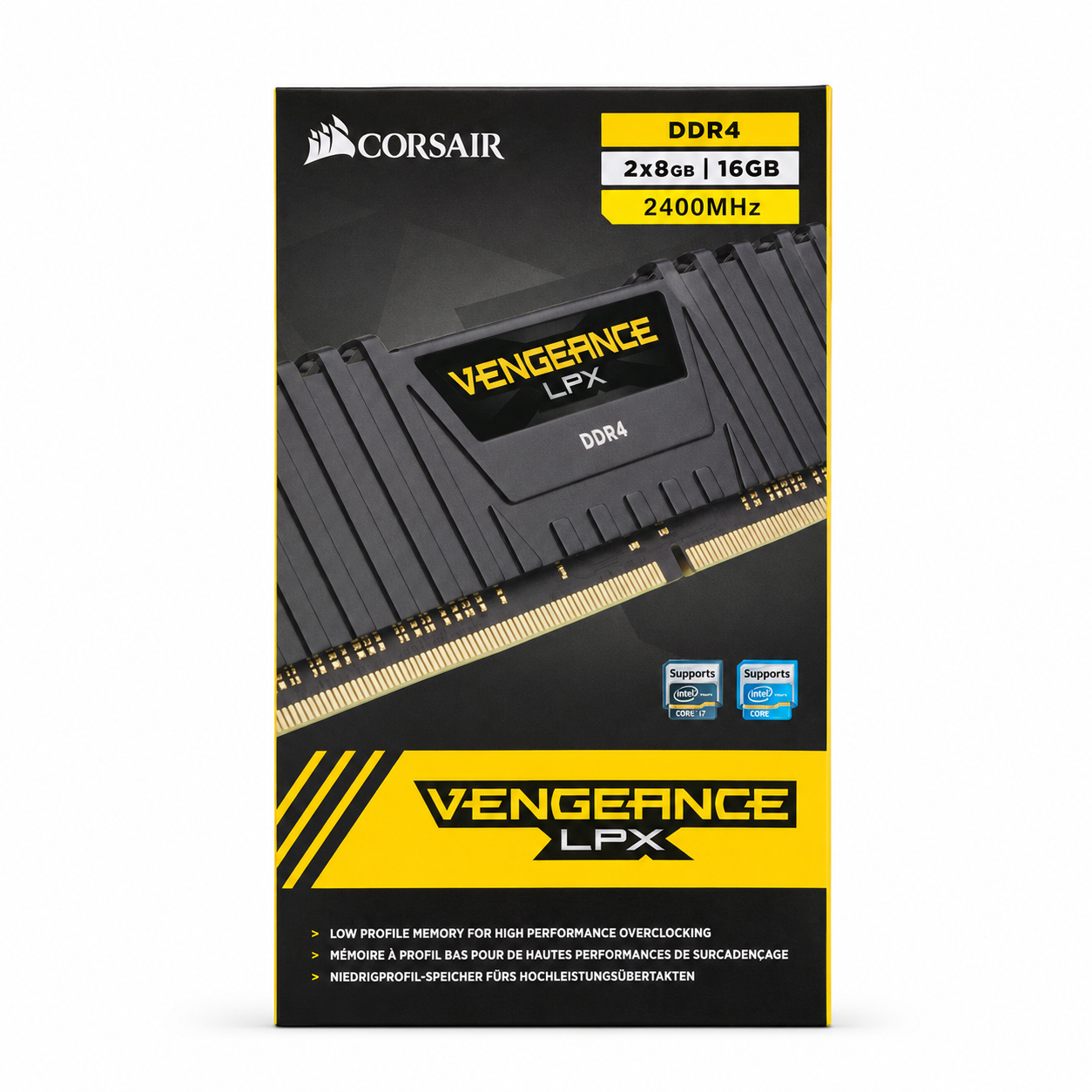 Corsair Vengeance LPX 16GB (2x8GB) DDR4-2400 CL16 Arbeitsspeicher-Kit – Schwarz