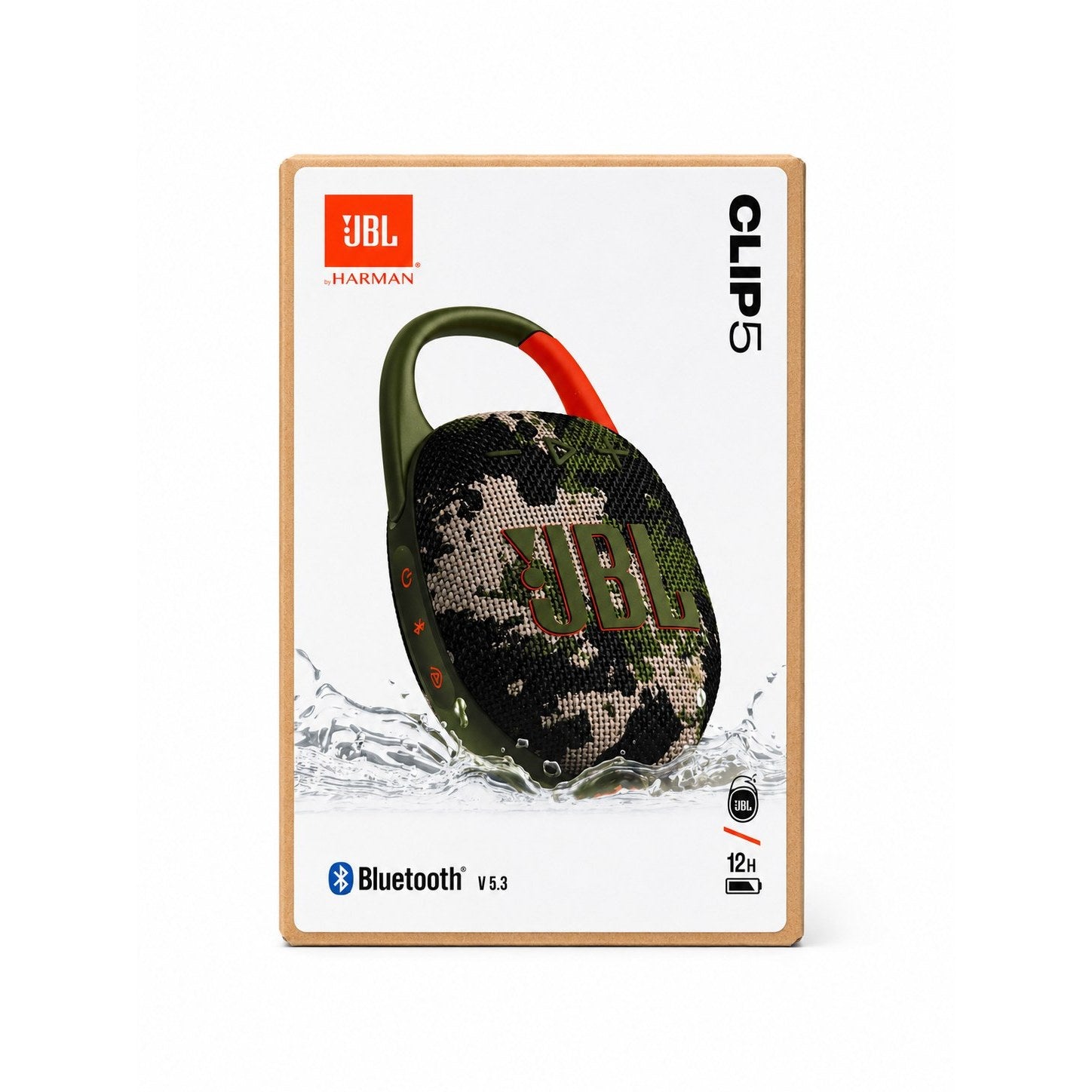 JBL Clip 5 Squad Camouflage – Verpackung Vorderseite