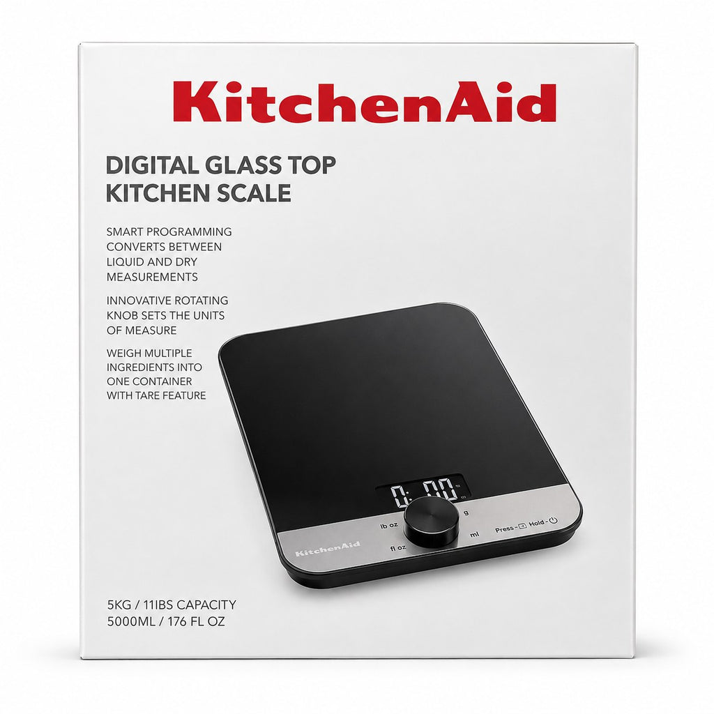 KitchenAid Digitale Küchenwaage Glas Schwarz – Verpackung Vorderseite