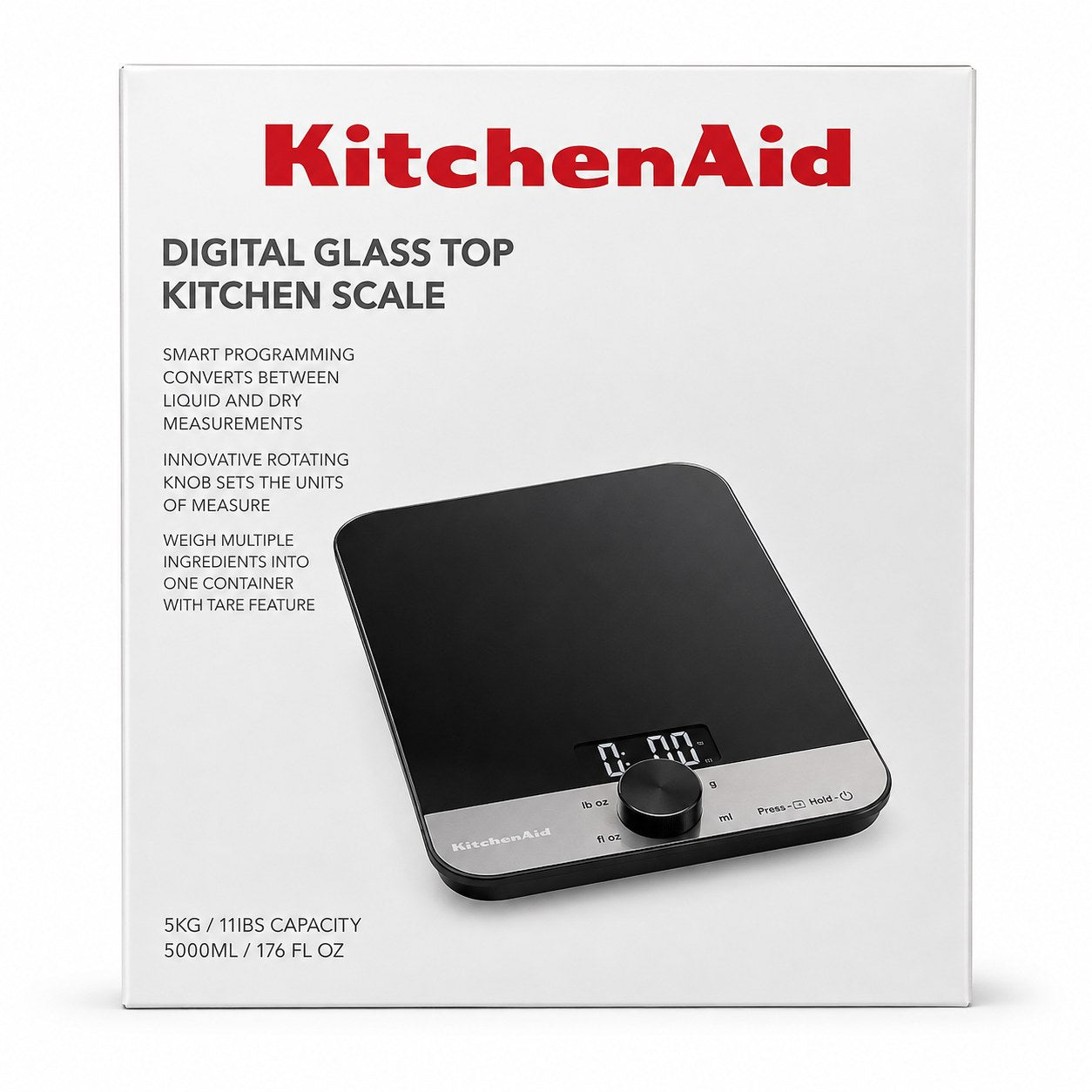 KitchenAid Digitale Küchenwaage Glas Schwarz – Verpackung Vorderseite
